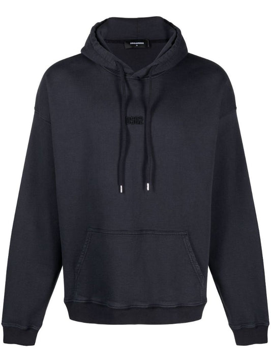 Blue Mini Embroidered Logo Hoodie