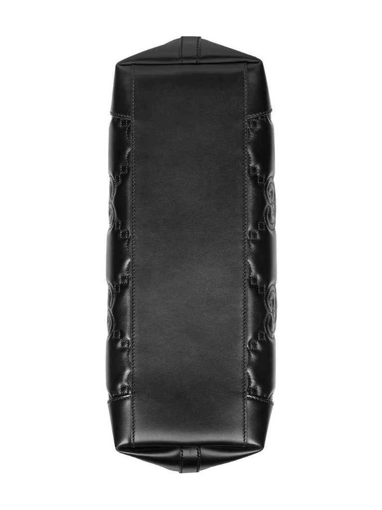 Black MatelassÃ_x0083_Â© Leather Medium Tote Bag