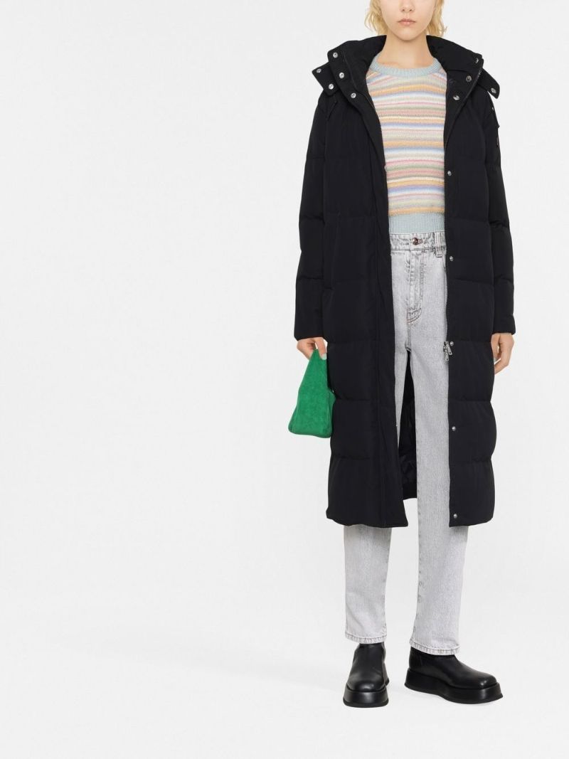 Black Carly Hooded Padded Coat