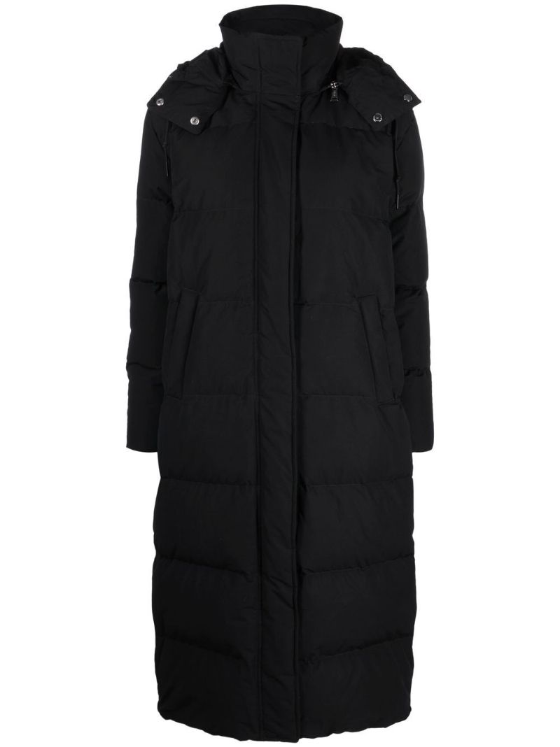 Black Carly Hooded Padded Coat