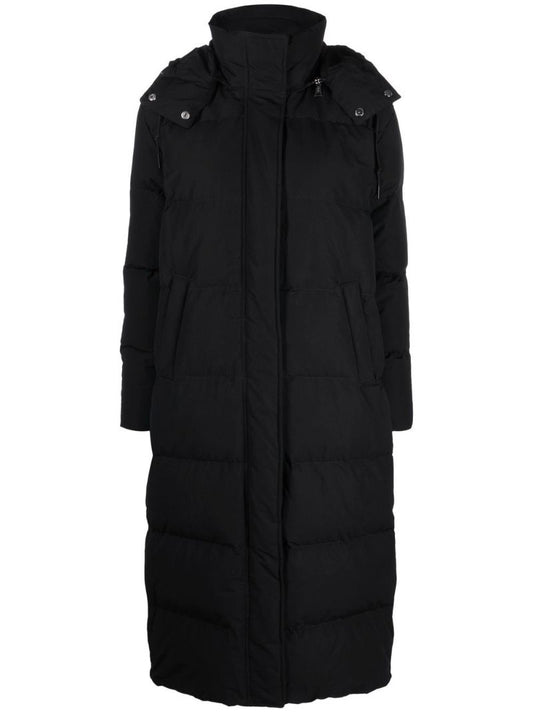 Black Carly Hooded Padded Coat