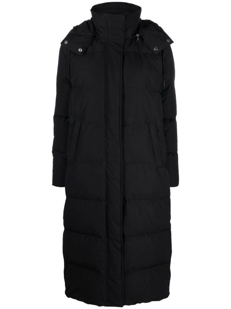 Black Carly Hooded Padded Coat