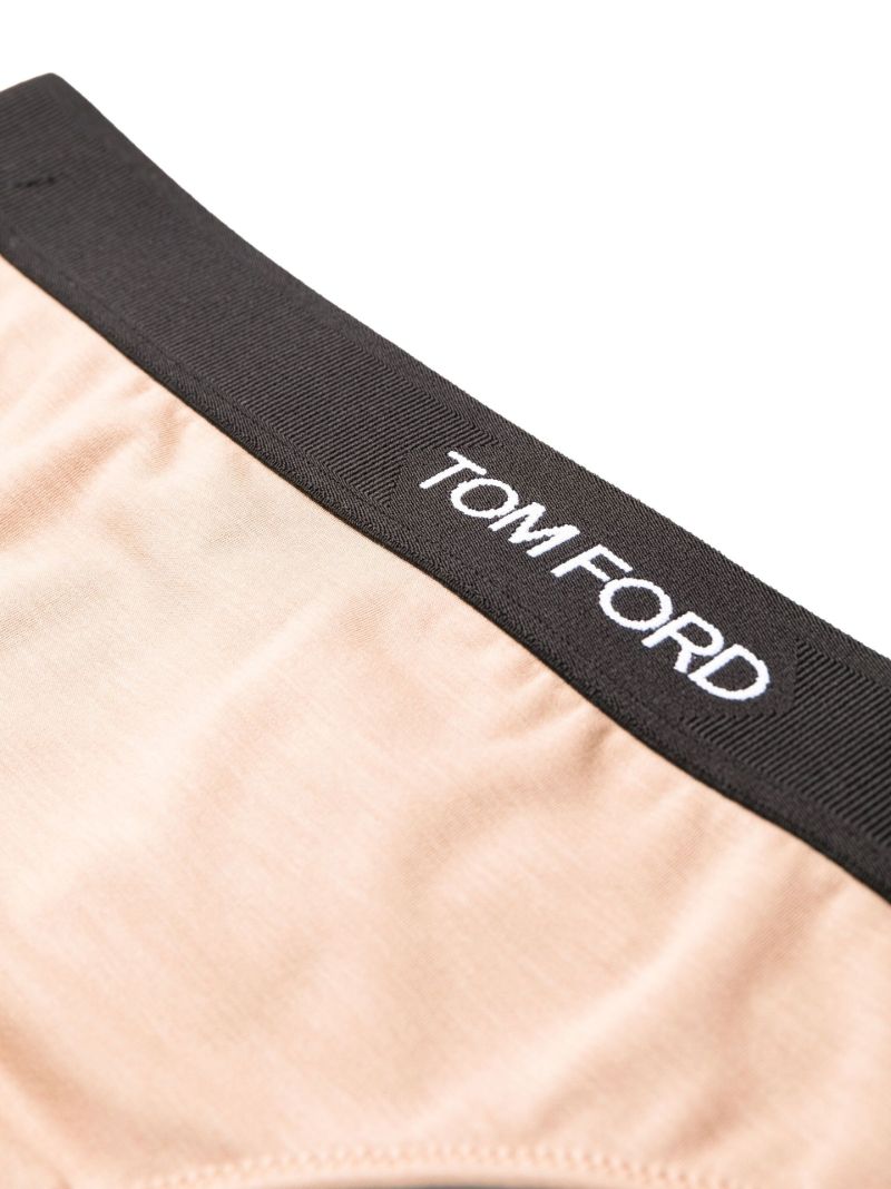 Pink Logo Tape Thong