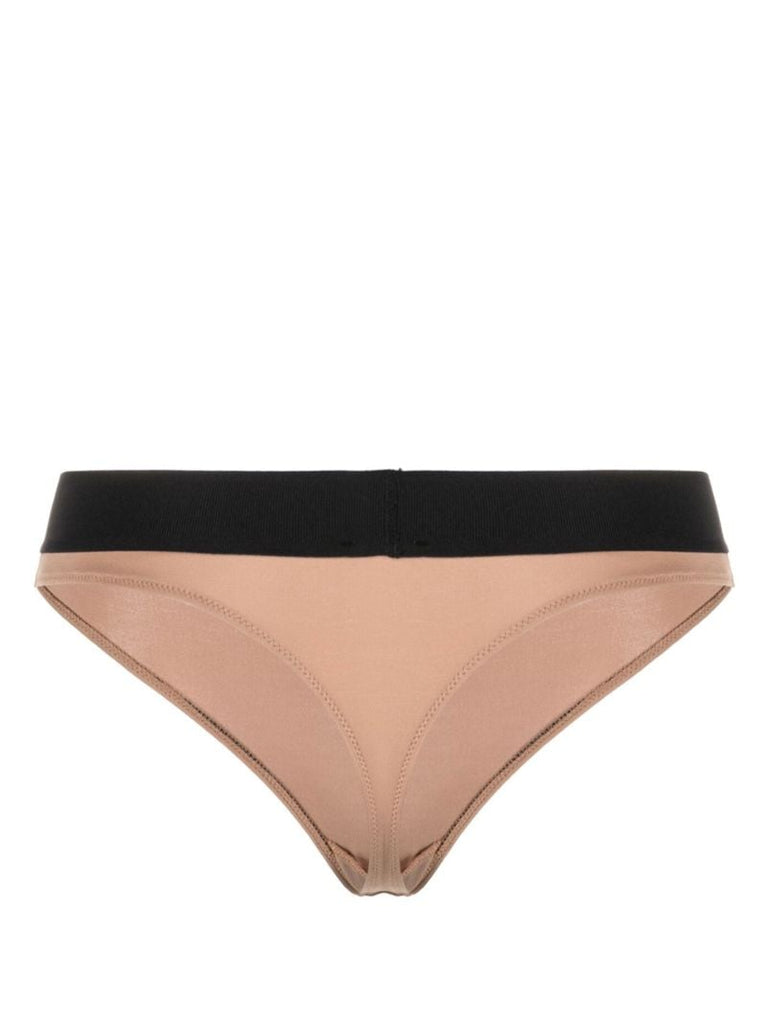 Pink Logo Tape Thong