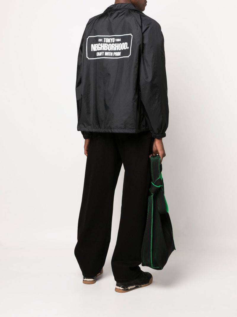 Black Logo Windbreaker Jacket