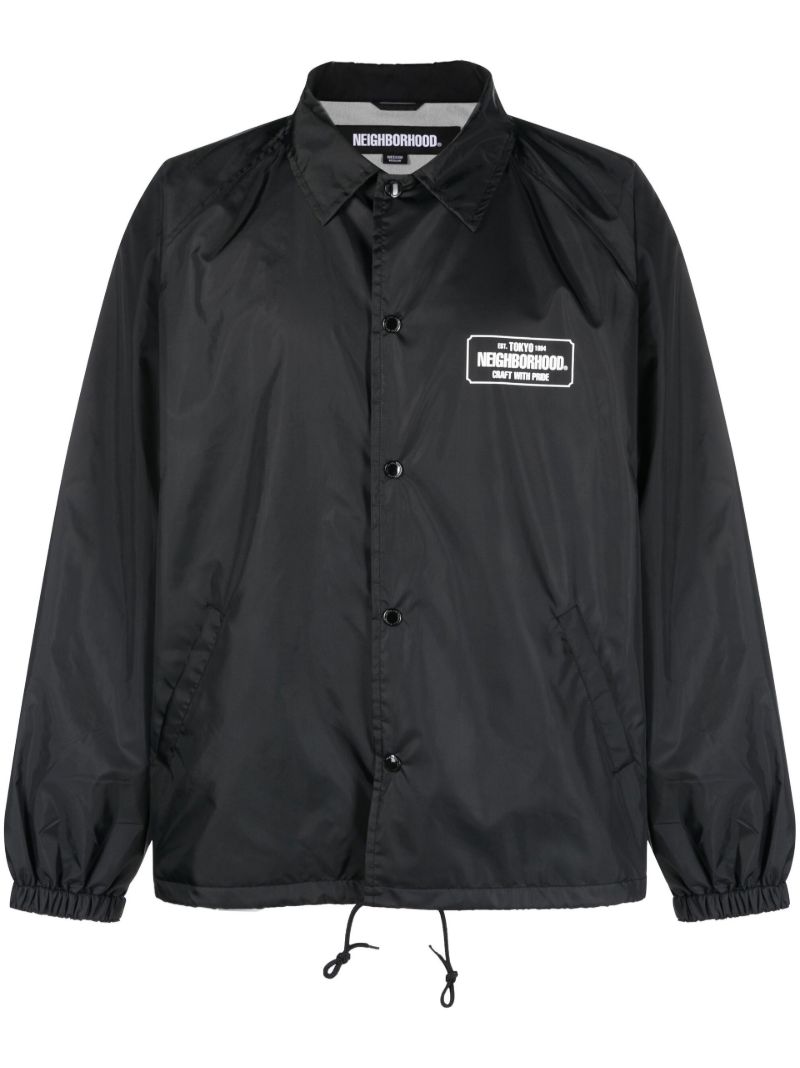 Black Logo Windbreaker Jacket