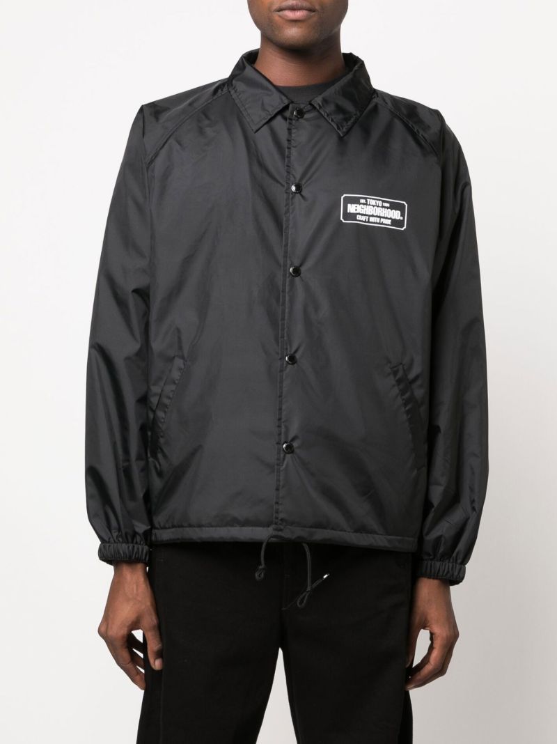 Black Logo Windbreaker Jacket