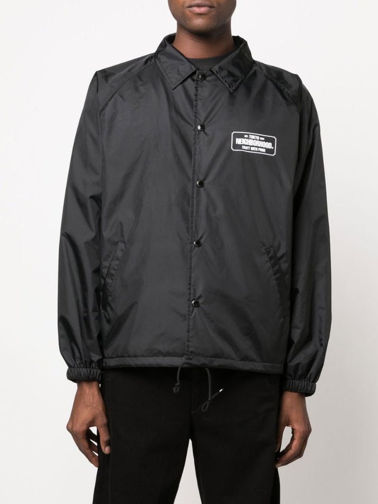 Black Logo Windbreaker Jacket