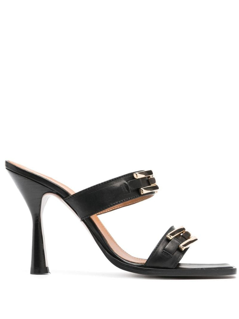 Black Vercelli 95 Leather Sandals