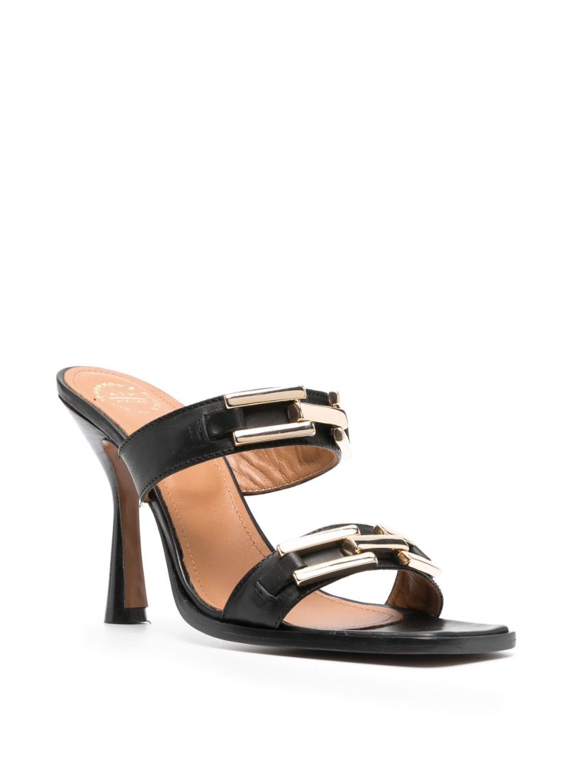 Black Vercelli 95 Leather Sandals