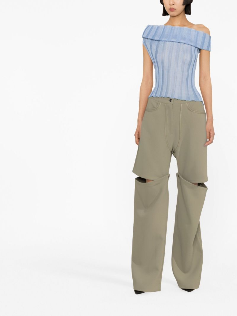 Blue Katrine Off-shoulder Top