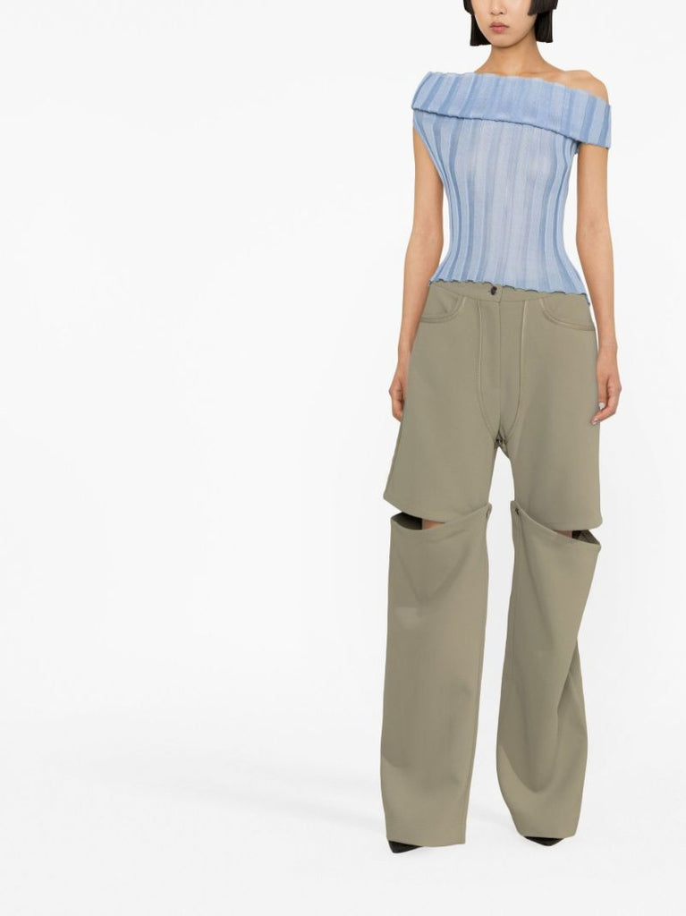 Blue Katrine Off-shoulder Top