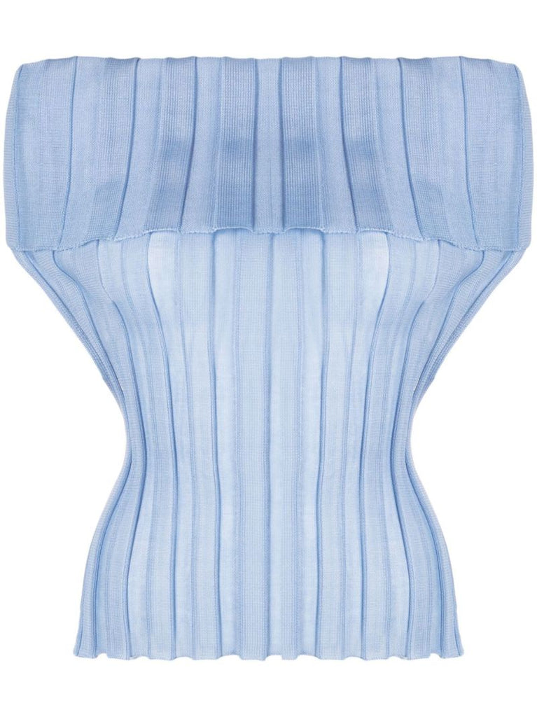 Blue Katrine Off-shoulder Top