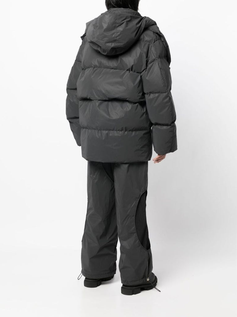 Grey Zip-up Puffer Jacket