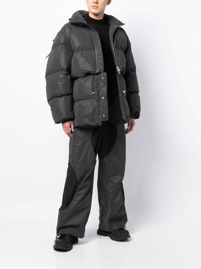 Grey Zip-up Puffer Jacket