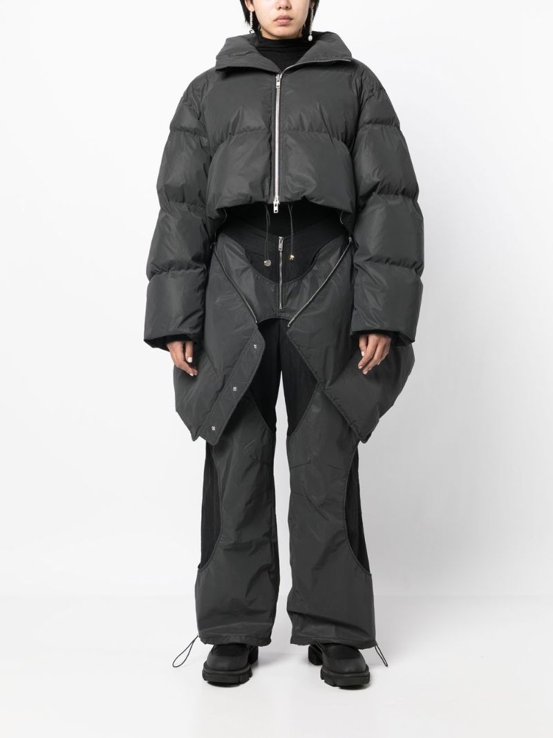 Grey Zip-up Puffer Jacket