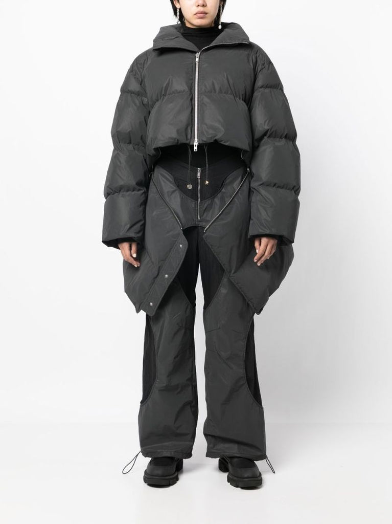 Grey Zip-up Puffer Jacket