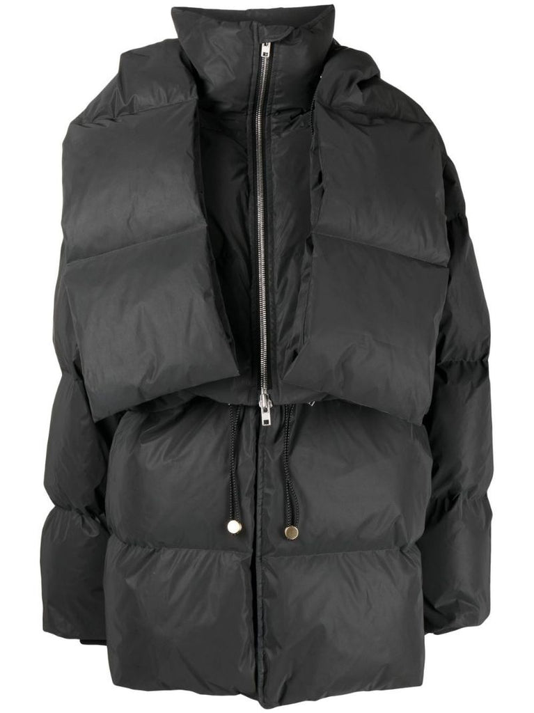 Grey Zip-up Puffer Jacket