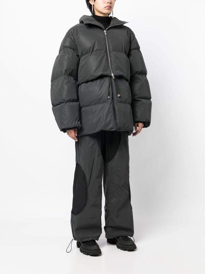 Grey Zip-up Puffer Jacket