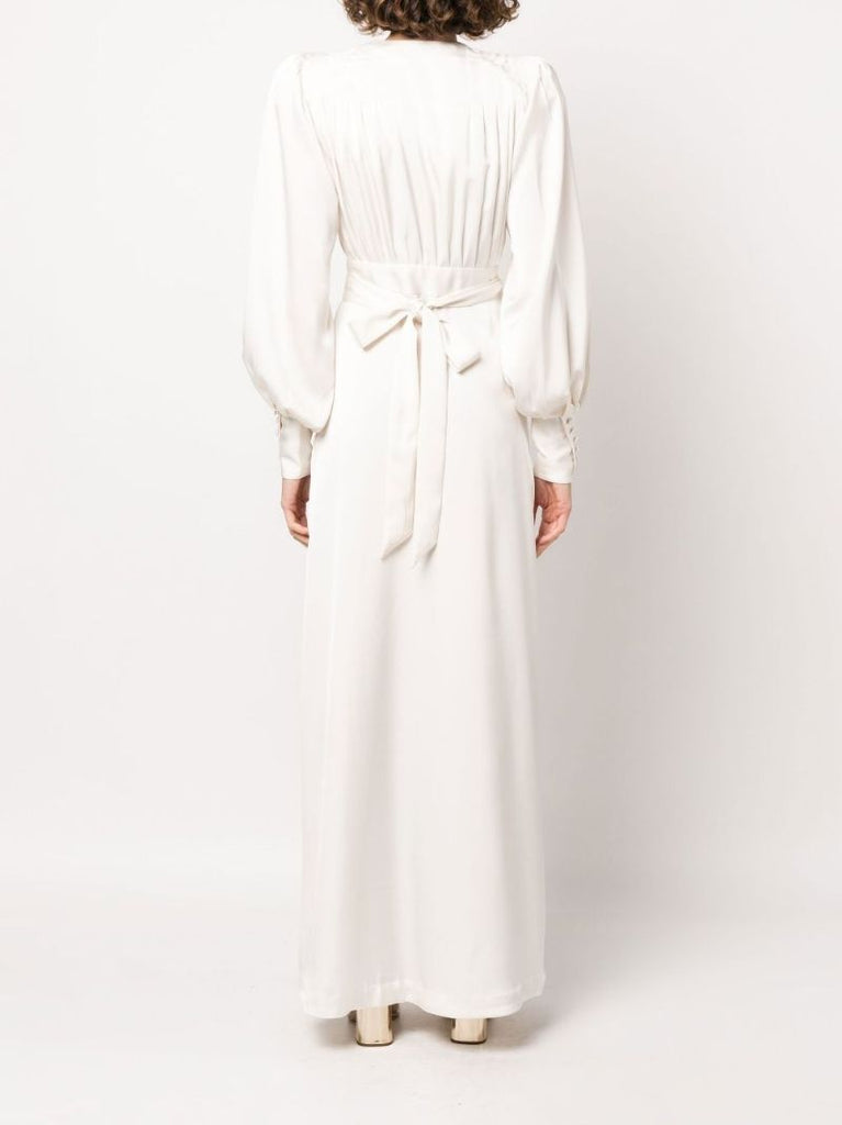 White Ria Wrap Maxi Dress