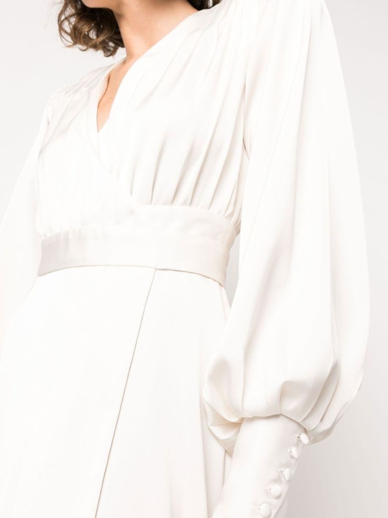 White Ria Wrap Maxi Dress
