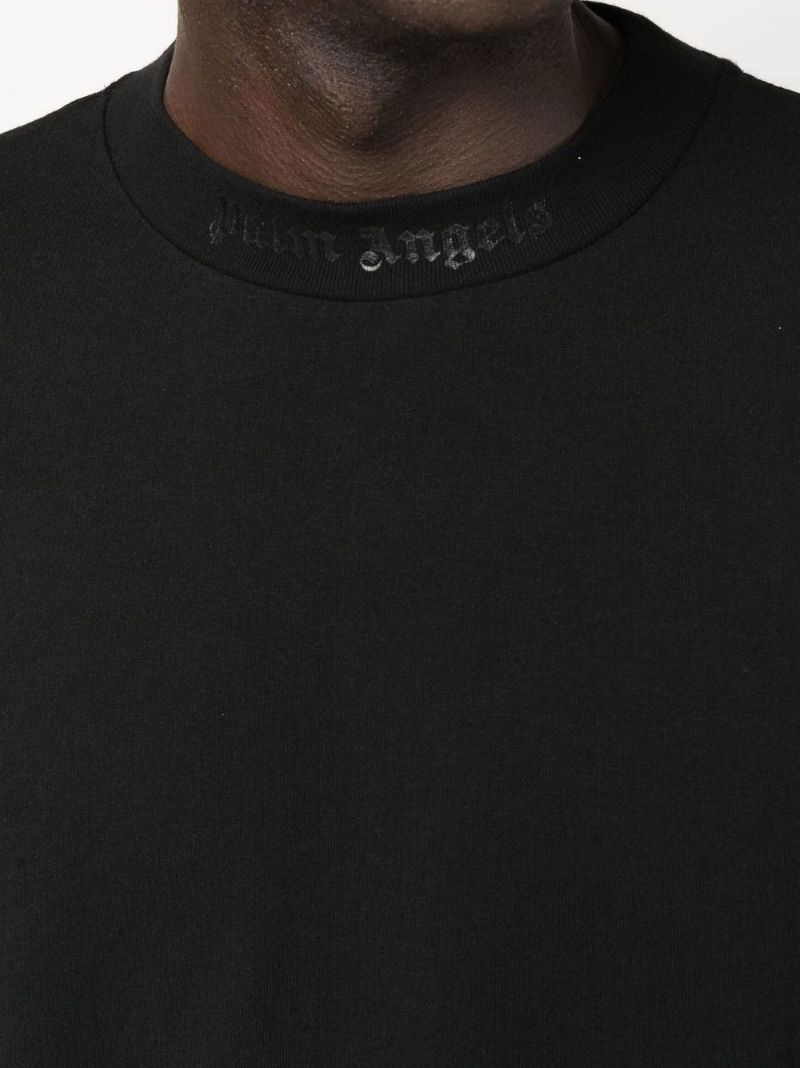 Black Logo Print Cotton T-shirt