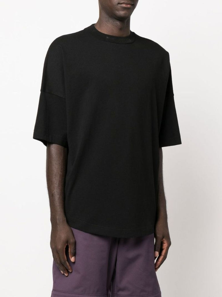 Black Logo Print Cotton T-shirt