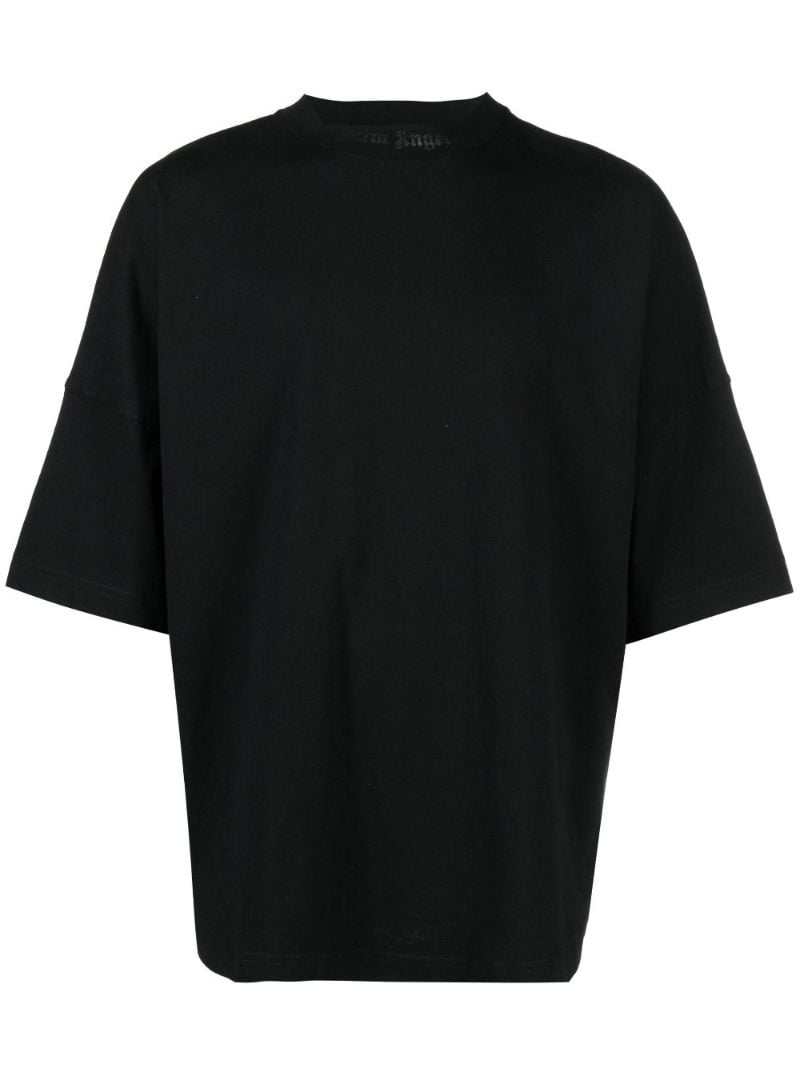 Black Logo Print Cotton T-shirt