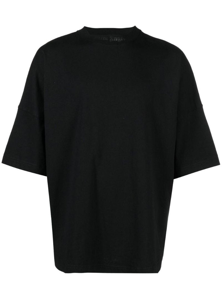 Black Logo Print Cotton T-shirt