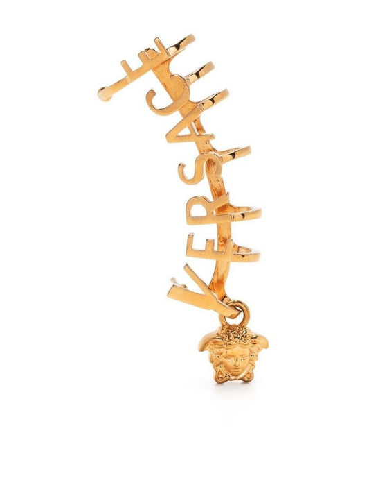 Gold-tone Medusa Logo Ear Cuff