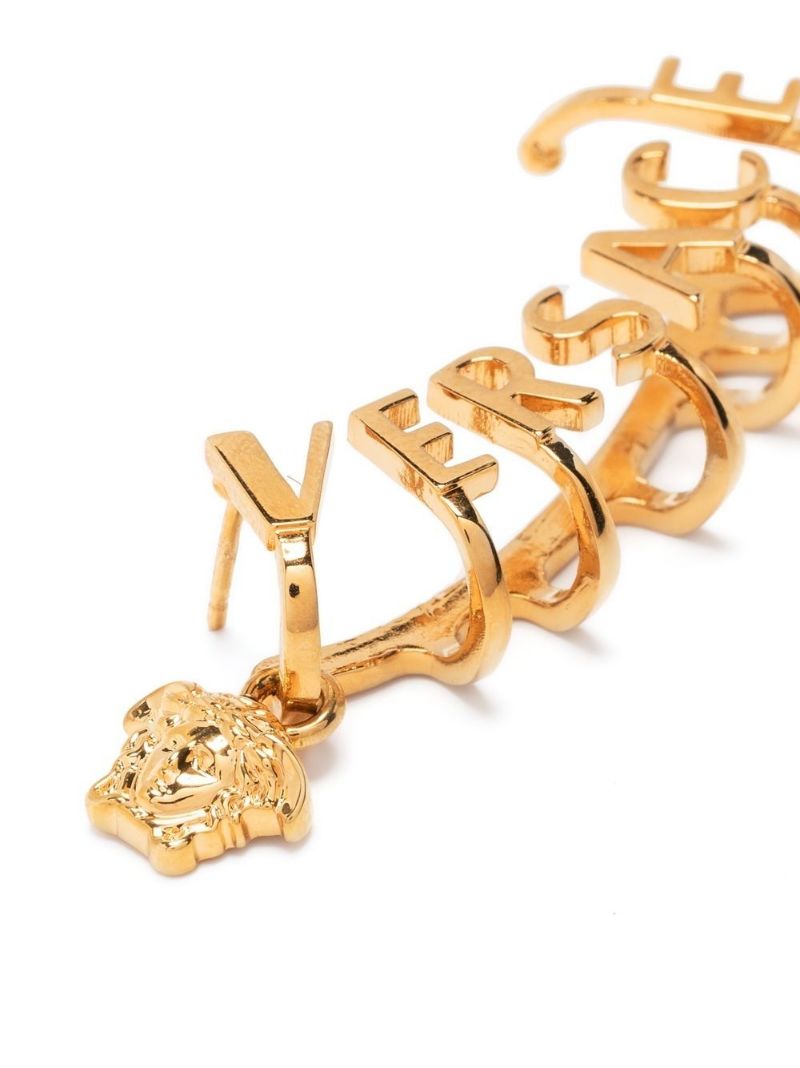Gold-tone Medusa Logo Ear Cuff