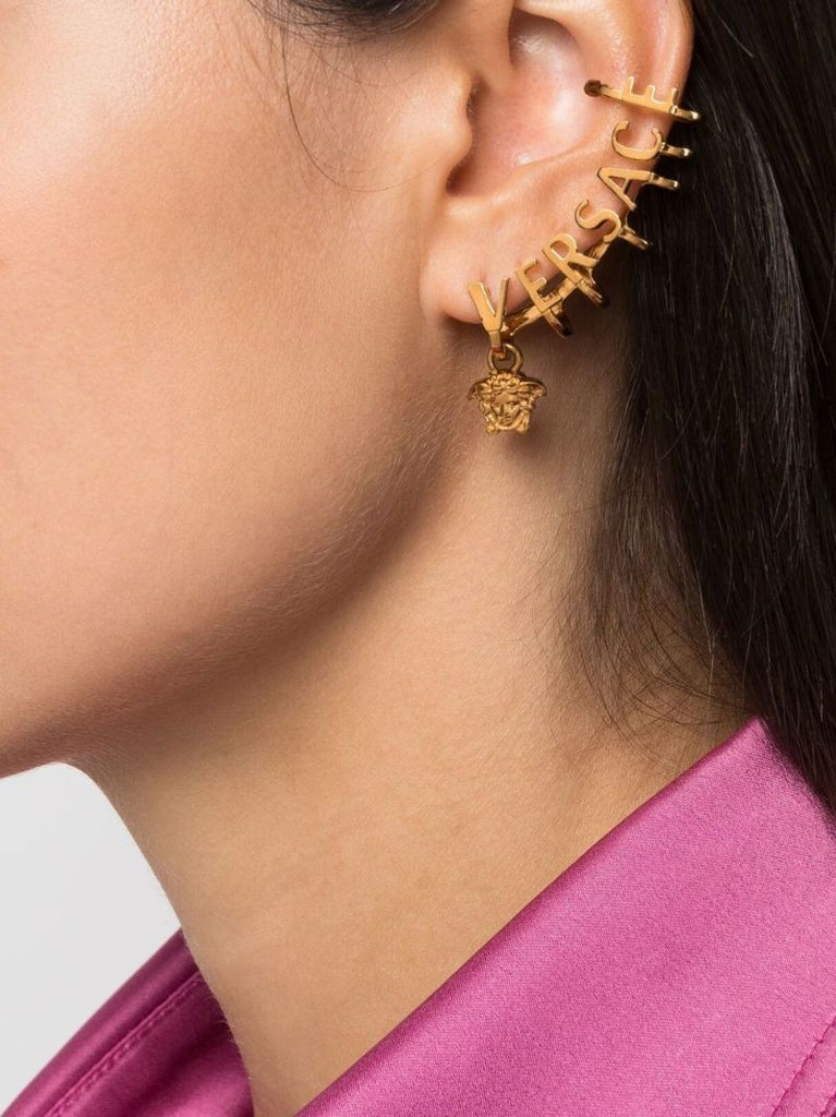 Gold-tone Medusa Logo Ear Cuff