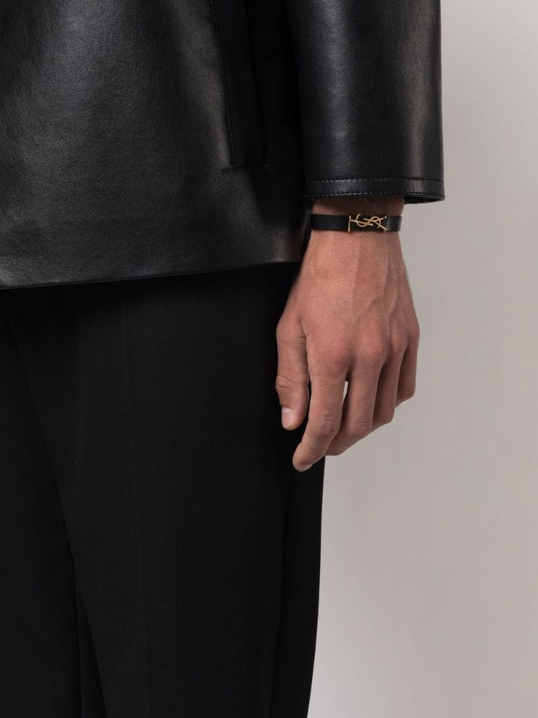 Black Opyum Leather Bracelet
