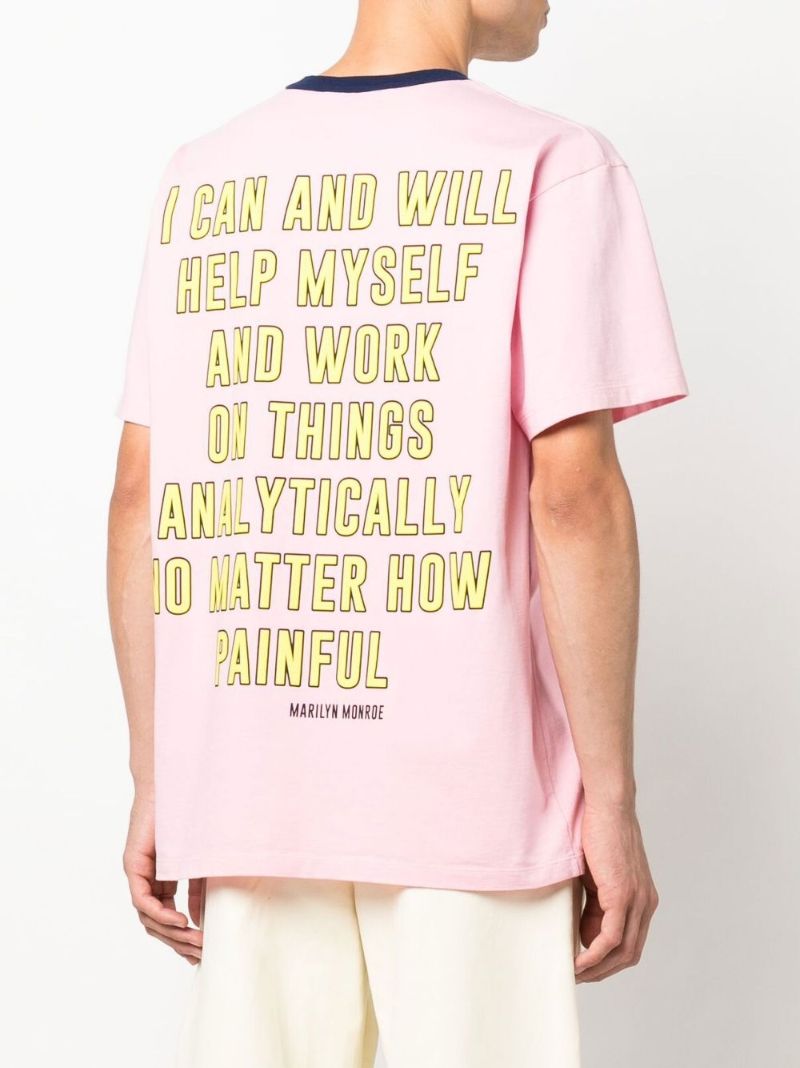 Pink Cat Print Cotton T-shirt