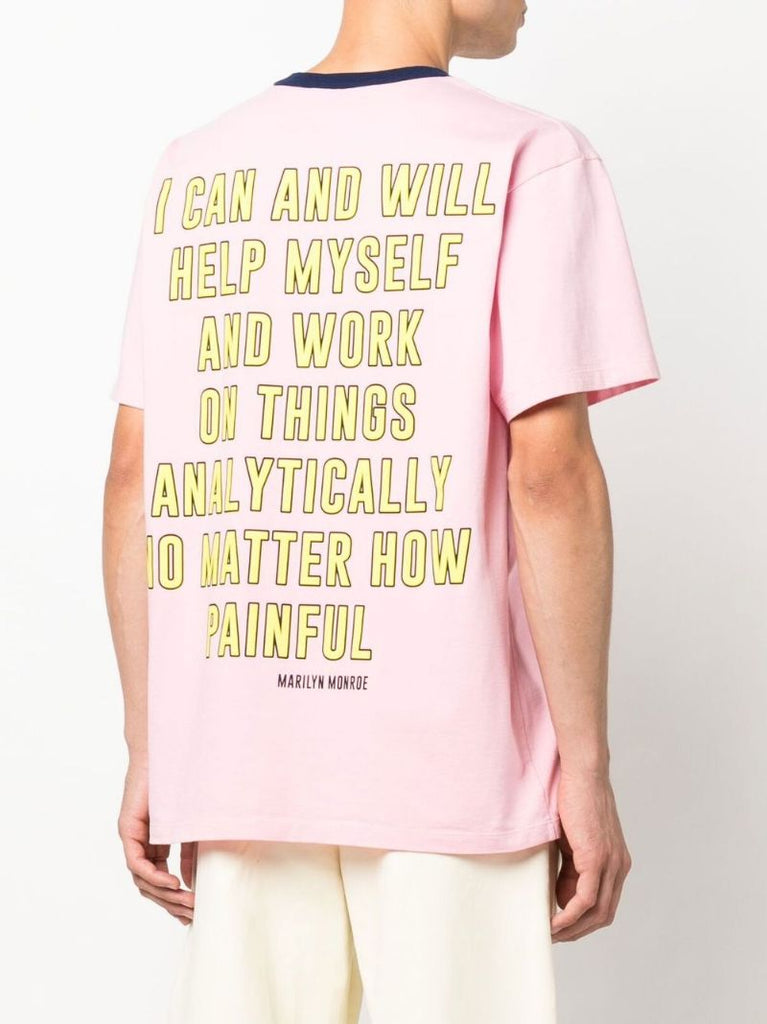 Pink Cat Print Cotton T-shirt
