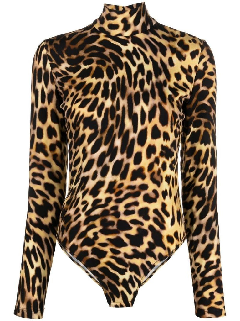Neutral Leopard Print Bodysuit