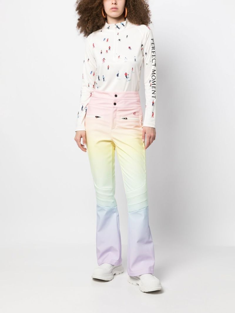 White Graphic Print Thermal Top