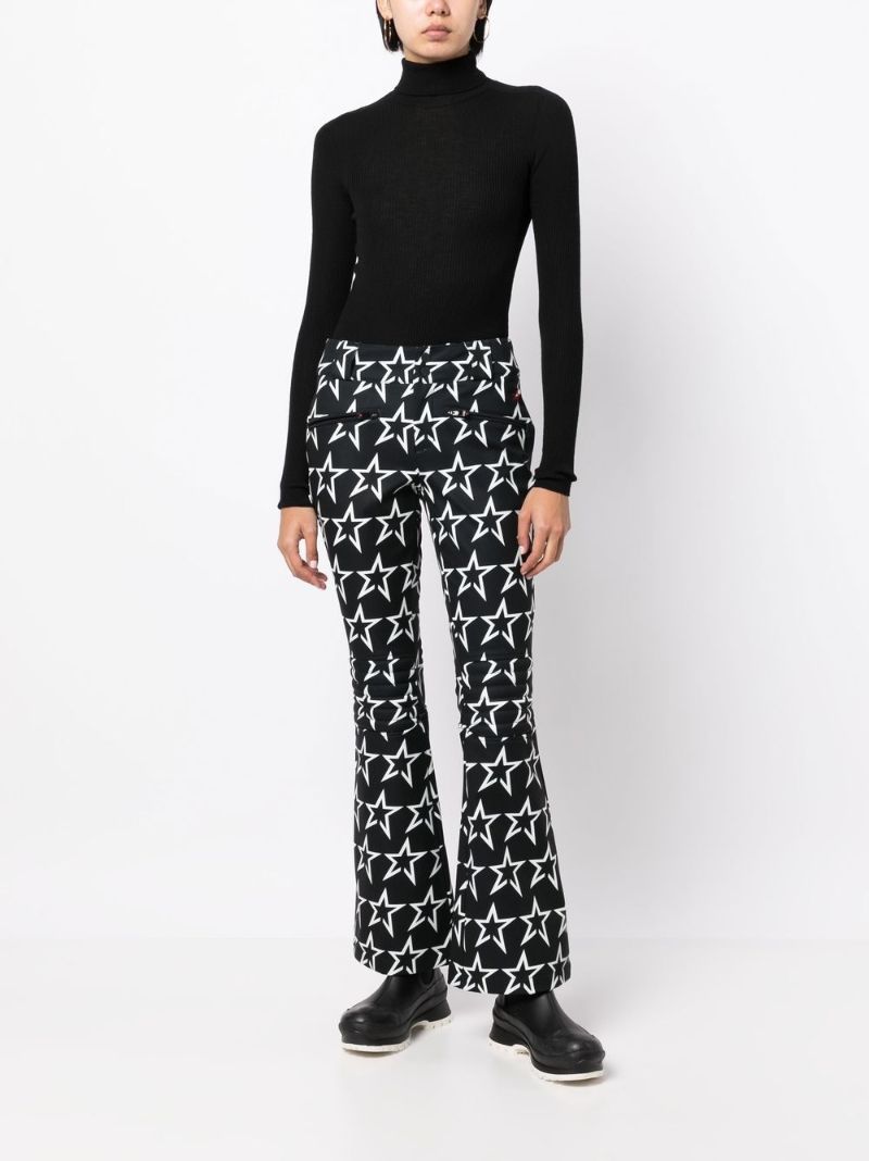 Black Aurora Star-print Ski Trousers