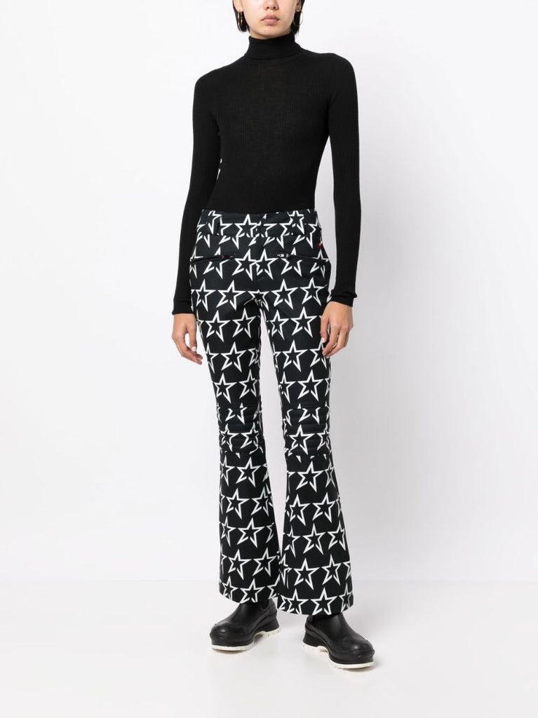 Black Aurora Star-print Ski Trousers