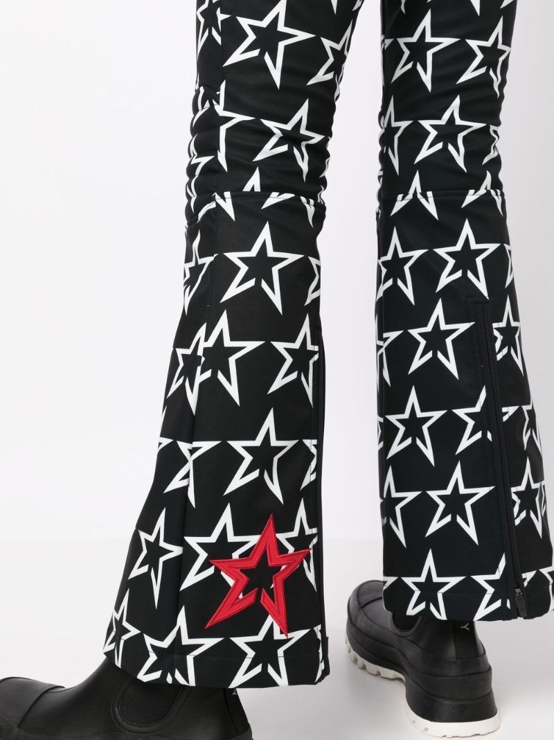 Black Aurora Star-print Ski Trousers