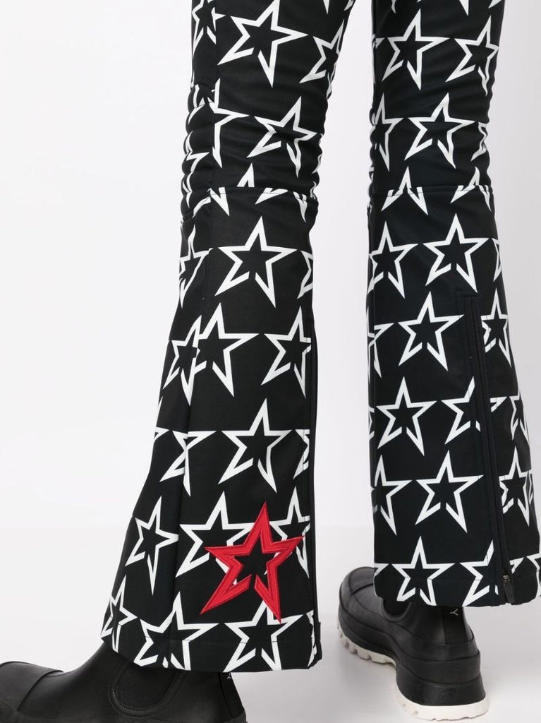 Black Aurora Star-print Ski Trousers