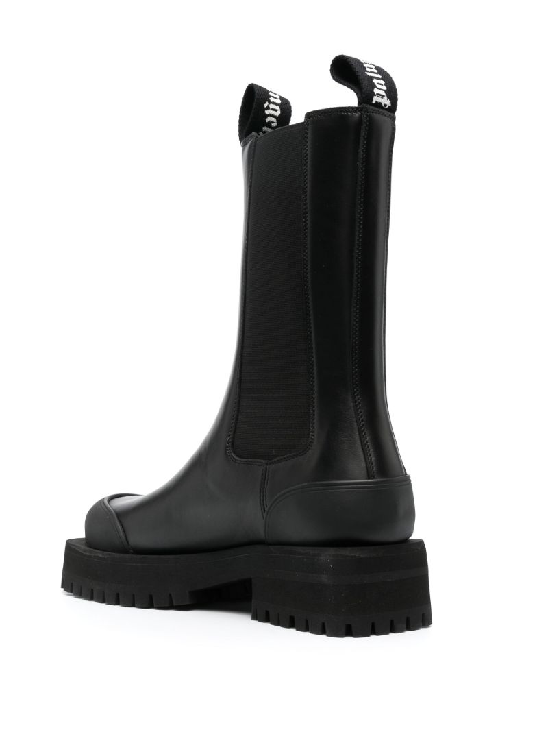Black Leather Ankle Chelsea Boots