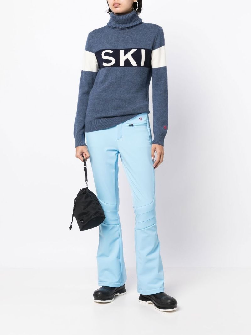 Blue Aurora Flared Ski Trousers