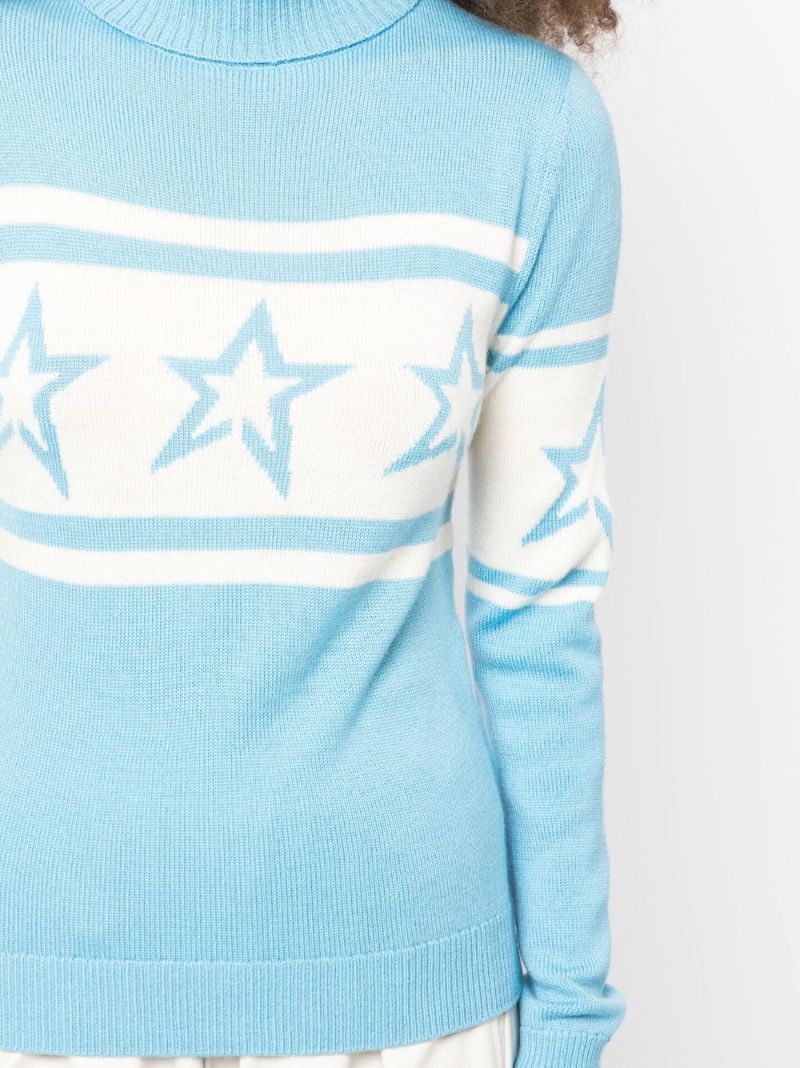 Blue Chopper Merino Wool Sweater