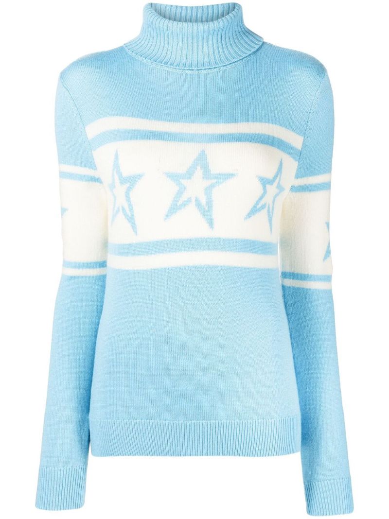 Blue Chopper Merino Wool Sweater