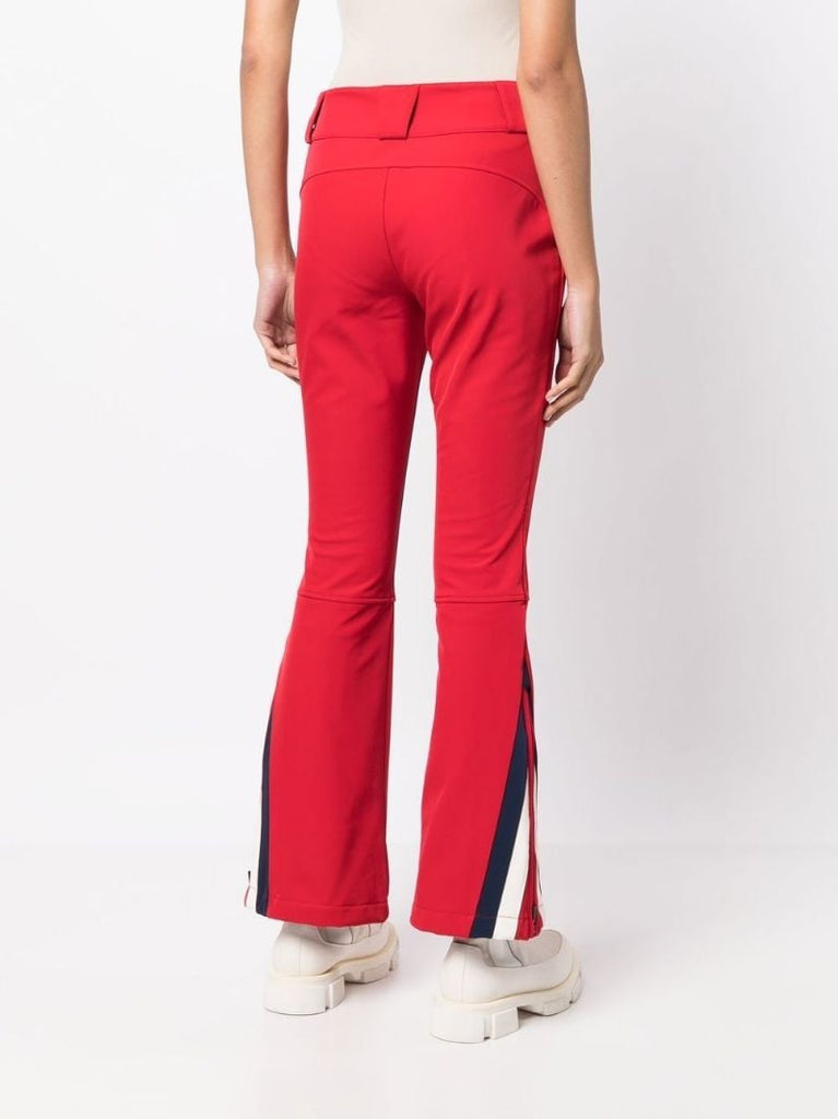 Red Chevron Flare Ski Pants