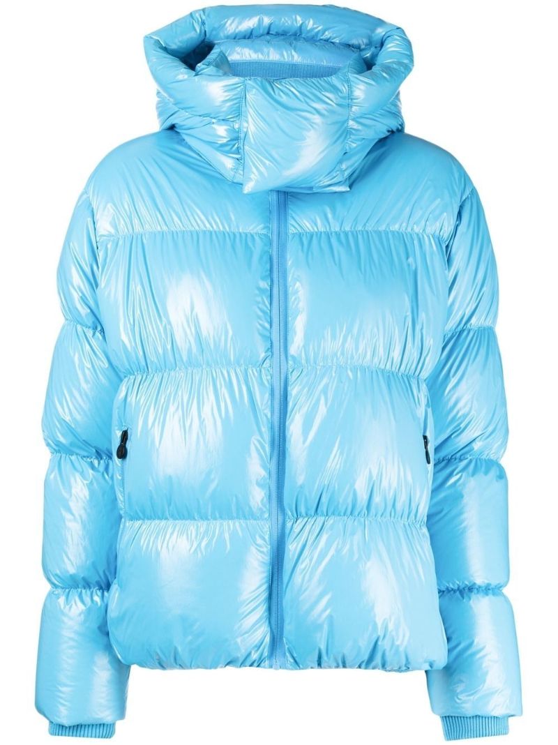Blue January Hooded Down Jacket