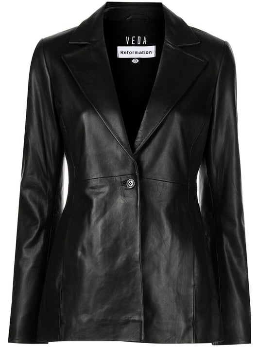 Black Veda Bowery Leather Blazer