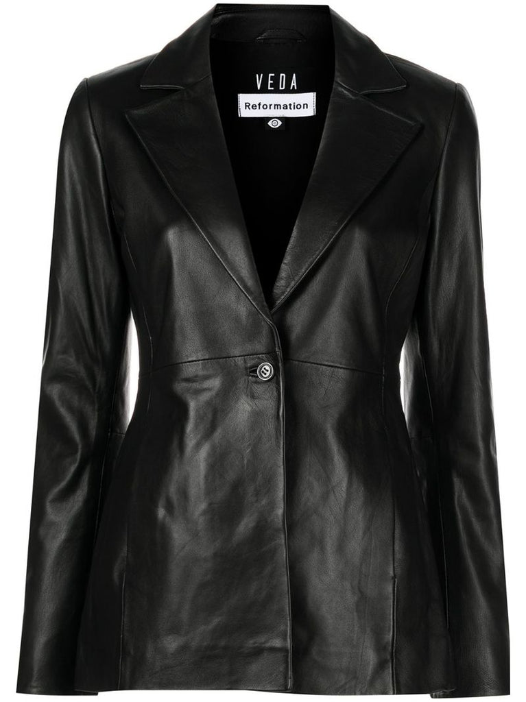 Black Veda Bowery Leather Blazer
