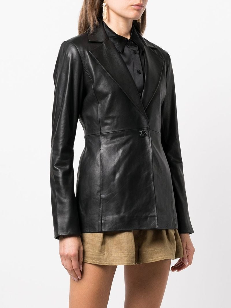 Black Veda Bowery Leather Blazer